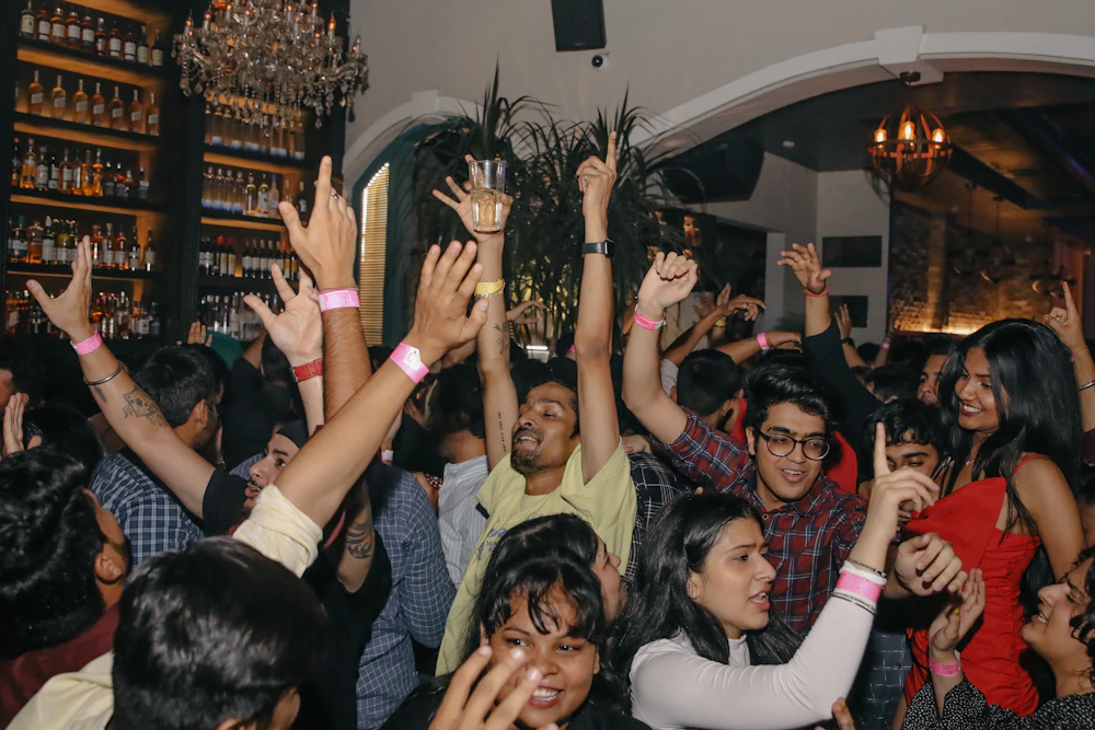 Pista cheia num bar